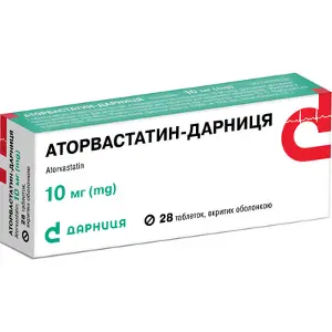 Аторвастатин-Дарница табл. п/о 10 мг № 28
