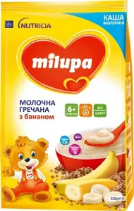 КАША МОЛОЧНАЯ СУХАЯ БЫСТРОРАСТВОРИМАЯ ГРЕЧНЕВАЯ C БАНАНОМ MILUPA 210 г