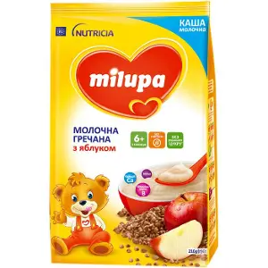 КАША МОЛОЧНАЯ СУХАЯ БЫСТРОРАСТВОРИМАЯ ГРЕЧНЕВАЯ C ЯБЛОКОМ MILUPA 210 г