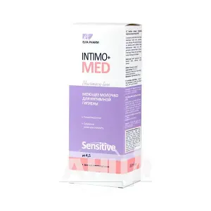 МОЛОЧКО МОЮЩЕЕ ДЛЯ ИНТИМНОЙ ГИГИЕНЫ tm "ELFA PHARM" серии "INTIMO-MED" SENSITIVE рН 4,5 200 мл, pH 4,5