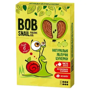 КОНФЕТЫ НАТУРАЛЬНЫЕ BOB SNAIL (УЛИТКА БОБ) 60 г, яблоко