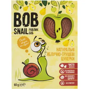 КОНФЕТЫ НАТУРАЛЬНЫЕ BOB SNAIL (УЛИТКА БОБ) 120 г, яблоко, груша