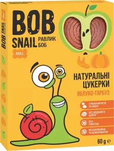 КОНФЕТЫ НАТУРАЛЬНЫЕ BOB SNAIL (УЛИТКА БОБ) 60 г, яблоко, тыква