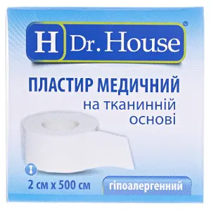 ПЛАСТЫРЬ МЕДИЦИНСКИЙ "H Dr. House" 2 см * 500 см уп. бумажная, на тканевой основе