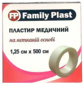 FAMILY PLAST ПЛАСТЫРЬ МЕДИЦИНСКИЙ НА НЕТКАНОЙ ОСНОВЕ 1,25 см * 500 см, неткан.