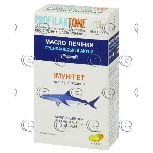 Профілактон масло печінки гренландської акули капсулы № 60