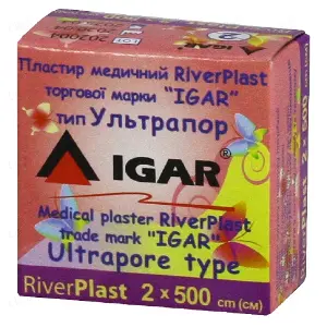 ПЛАСТЫРЬ МЕДИЦИНСКИЙ RiverPlast торговой марки "IGAR" тип УЛЬТРАПОР (на нетканевой основе) 2 см * 500 см, Ультрапор (на неткан. осн.)