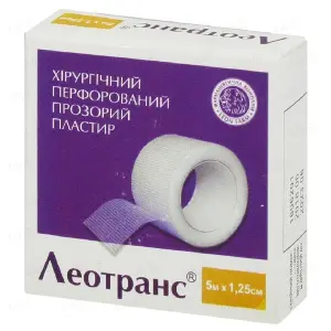 ПЛАСТЫРЬ МЕДИЦИНСКИЙ LEOTRANS 1,25 см * 5 м, уп. картон