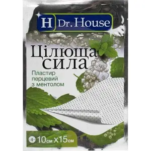 ПЛАСТЫРЬ ОБЕЗБОЛИВАЮЩИЙ С МЕНТОЛОМ "ЦЕЛЕБНАЯ СИЛА" "H Dr House" 10 см * 15 см, перфор., ментол