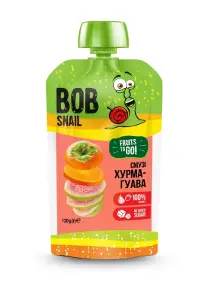 ПЮРЕ ФРУКТОВОЕ BOB SNAIL (УЛИТКА БОБ) СМУЗИ 120 г, хурма-гуава