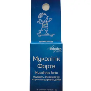 МУКОЛИТИК ФОРТЕ SOLUTION PHARM табл. № 30