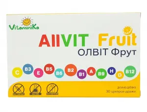 Олві фрут цукерки-драже блістер 45 г, з фруктовим ароматом