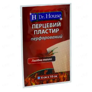 ПЛАСТЫРЬ ПЕРЦОВЫЙ "H Dr. House" 6 см * 10 см, перфорир.