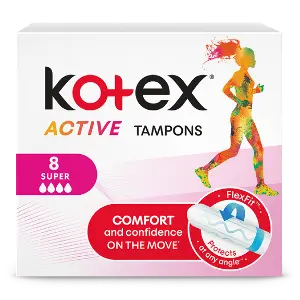 ТАМПОНЫ ЖЕНСКИЕ ГИГИЕНИЧЕСКИЕ KOTEX ACTIVE СУПЕР д/значительных выделений