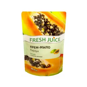 ЖИДКОЕ МЫЛО "FRESH JUICE" крем-мыло 460 мл, Papaya, с увл. мол. авокадо