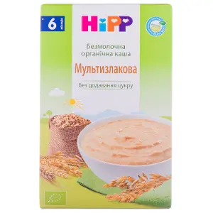 КАША БЕЗМОЛОЧНАЯ ОРГАНИЧЕСКАЯ "МУЛЬТИЗЛАКОВАЯ" HIPP 200 г, с 6 мес., мультизлаковая