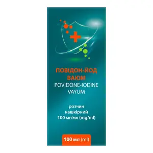 Повідон-йод р-н нашкірний 100 мг/мл фл. 100 мл