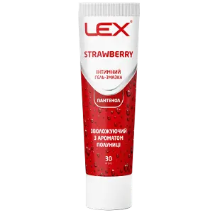 Интимный гель-смазка увлажняющий Lex Strawberry 30 мл, с ароматом клубники