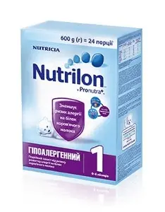 СМЕСЬ СУХАЯ NUTRILON ГИПОАЛЛЕРГЕННЫЙ 1 (0-6 МЕСЯЦЕВ) 600 г, 0-6 мес.