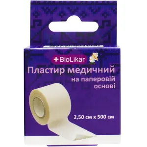 Пластир котушковий 2,5 см х 500 см котушка