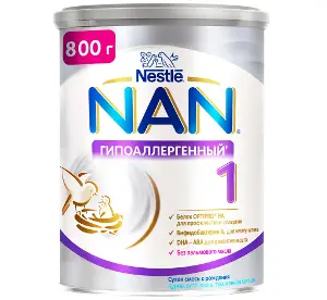 СМЕСЬ СУХАЯ "NAN® ГИПОАЛЛЕРГЕННЫЙ 1 OPTIPRO® HA" ДЛЯ ДЕТЕЙ С РОЖДЕНИЯ 800 г