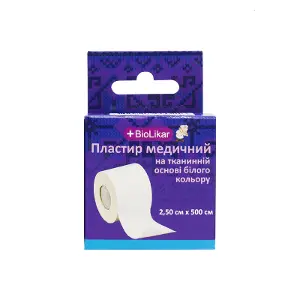 Пластир на тканинній основі 5 см * 500 см, білий