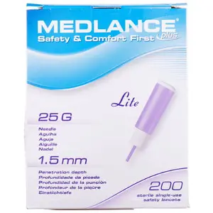 ЛАНЦЕТ (СКАРИФИКАТОР) АВТОМАТИЧЕСКИЙ MEDLANCE® PLUS LITE игла 25G, глуб. прокола 1,5 мм