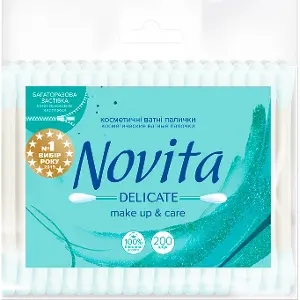 ВАТНЫЕ ПАЛОЧКИ КОСМЕТИЧЕСКИЕ тм NOVITA DELICATE п/э