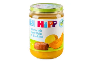 ПЮРЕ МЯСО-ОВОЩНОЕ "ТЫКВА И КАРТОФЕЛЬ С ГОВЯДИНОЙ" HIPP 190 г, с 5 месяцев