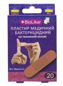 Пластир бактерицидний на полімерній основі 25 мм * 72 мм
