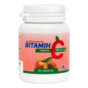 Витамин C персик табл. жев. 500 мг № 30