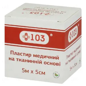 Пластир +103 5 м * 5 см, ткан.