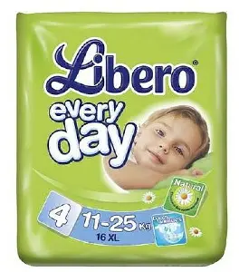 ПОДГУЗНИКИ ДЕТСКИЕ LIBERO EVERYDAY XL 