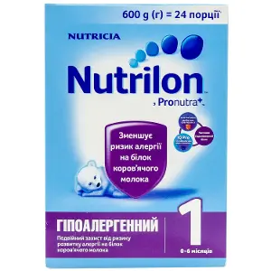 СМЕСЬ СУХАЯ NUTRILON ГИПОАЛЛЕРГЕННЫЙ 1 (0-6 МЕСЯЦЕВ) 600 г