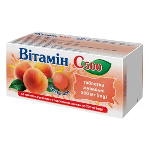 Витамин C 500 табл. жев. 500 мг, персик № 60