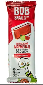 МАРМЕЛАД НАТУРАЛЬНЫЙ BOB SNAIL (УЛИТКА БОБ) 38 г, яблоко-вишня