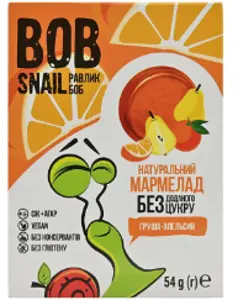 МАРМЕЛАД НАТУРАЛЬНЫЙ BOB SNAIL (УЛИТКА БОБ) 54 г, груша-апельсин