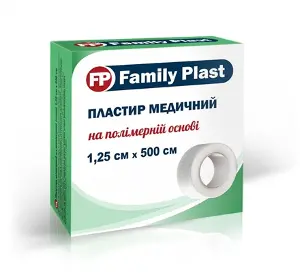 Фемілі пласт пластир на полімерній основі 1,25 см * 500 см, на полімерній основі