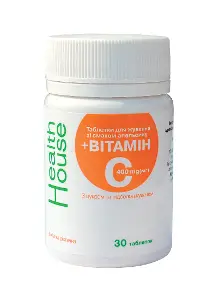 Таблетки для жевания со вкусом апельсина + Витамин C табл. жев. 400 мг, тм Хелз Хаус № 30