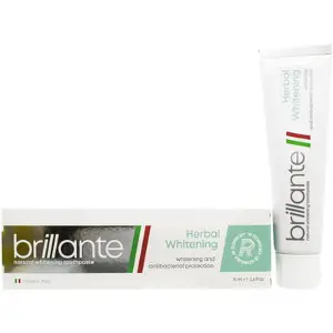 BRILLANTE HERBAL WHITENING ЗУБНАЯ ПАСТА ОТБЕЛИВАНИЕ И АНТИБАКТЕРИАЛЬНОЕ ДЕЙСТВИЕ 75 мл