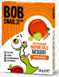 МАРМЕЛАД НАТУРАЛЬНЫЙ BOB SNAIL (УЛИТКА БОБ) 54 г, яблоко-морковь