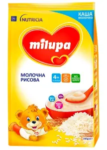 Каша молочна рисова Мілупа 210 г, рисова