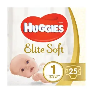 ПОДГУЗНИКИ ДЕТСКИЕ ГИГИЕНИЧЕСКИЕ HUGGIES ELITE SOFT размер 1 (3-5 кг)