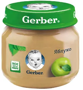 ПЮРЕ ФРУКТОВОЕ ГОМОГЕНИЗИРОВАННОЕ ТМ "GERBER" "ЯБЛОКО" 80 г, яблоко