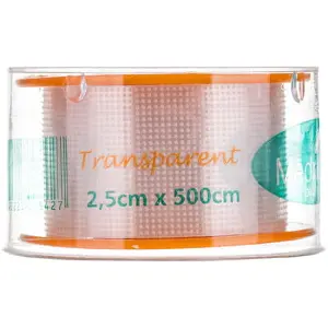 ЛЕЙКОПЛАСТЫРЬ МЕДИЦИНСКИЙ В РУЛОНАХ MEDRULL "TRANSPARENT" 2,5 см * 500 см, рулон