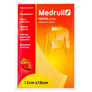 ПЛАСТЫРЬ МЕДИЦИНСКИЙ ПЕРЦОВЫЙ MEDRULL 12 см * 18 см