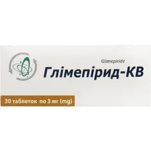 Глімепірид таблетки 3 мг блістер № 30