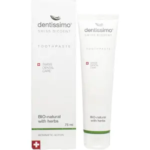 ЗУБНАЯ ПАСТА DENTISSIMO BIO-NATURAL WITH HERBS 75 мл