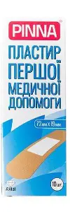 ПИННА ПЛАСТЫРЬ ПЕРВОЙ МЕДИЦИНСКОЙ ПОМОЩИ 72 * 19 мм, ткан.