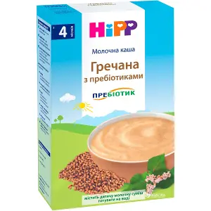 Каша молочна гречана з пробіотиками Хіпп 250 г, гречка з пробіотиками